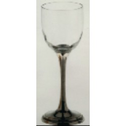 Water glass with pewter stem