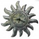 Pewter sun clock