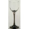 Wine glass with pewter stem