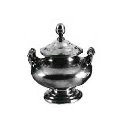 Pewter soup tureen