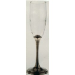 Champagne flute with pewter stem