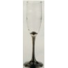 Champagne flute with pewter stem