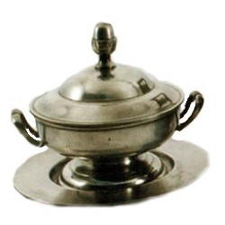 Pewter soup tureen