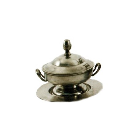 Pewter soup tureen