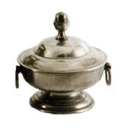 Pewter soup tureen