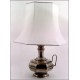 Pewter octagonal electric lamp