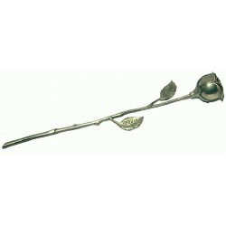 Pewter full-scale rose