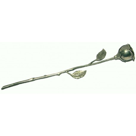 Pewter full-scale rose
