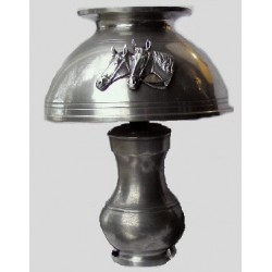 Lampe de bureau décor cheval avc abat-jour