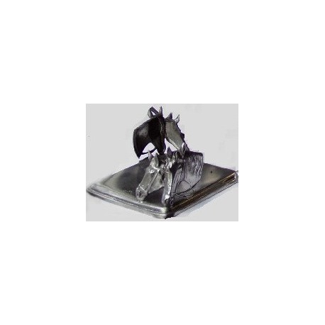 Pewter paper holder with horse decor