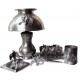 Pewter paper holder with horse decor