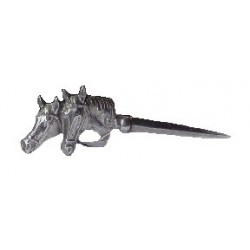 Pewter letter opener with horse decor