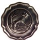 Pewter plate with hunting dog decor