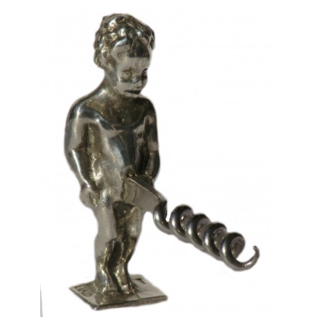 "Mannelen pis" pewter cork screw