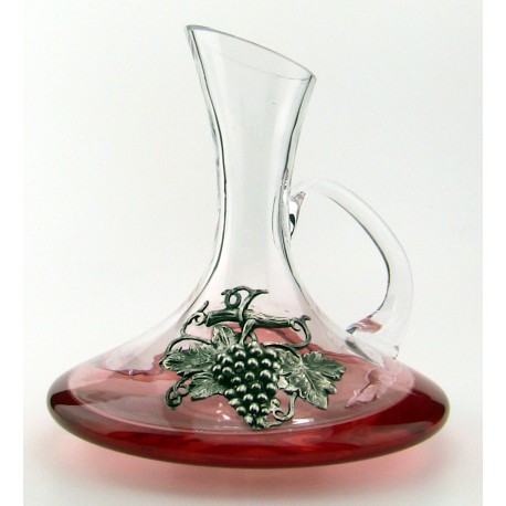 Decanter with pewter grappe decor