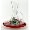 Decanter with pewter grappe decor