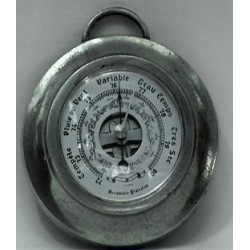 Pewter barometer