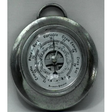 Pewter barometer