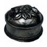 Pewter box with flower decor