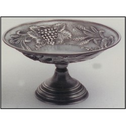 Pewter fruit bowl on high base