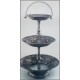 Pewter 3 levels fruit stand with base