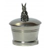 Pewter rabbit tooth box