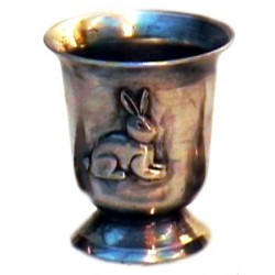 Pewter rabbit goblet