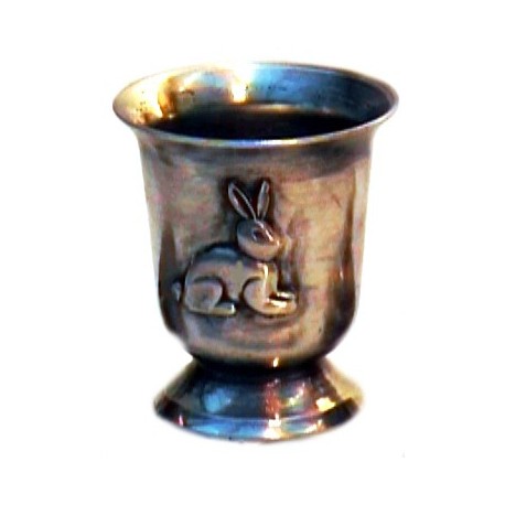 Pewter rabbit goblet