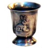 Pewter rabbit goblet