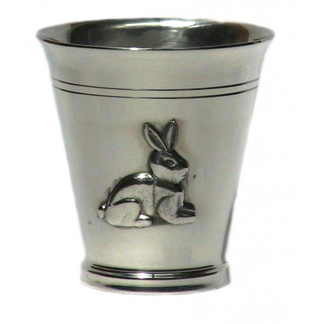 Pewter rabbit goblet