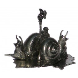 Pewter snail salt and pepper pots