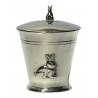 Pewter rabbit money box