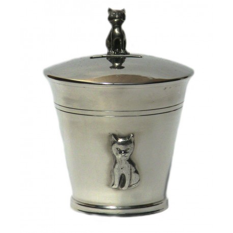 Pewter cat money box