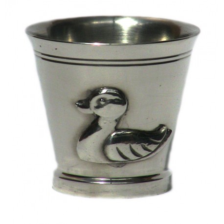 Pewter duck egg cup